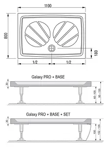 Поддон для душа Ravak Gigant Pro 110x80 XA03D401010 Поддон для душа Ravak Gigant Pro 110x80 XA03D401010, 3