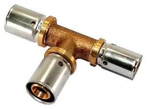 Тройник пресс редукционный 16мм x 20мм x 16мм Oventrop Cofit P 1513454 Тройник пресс редукционный 16мм x 20мм x 16мм Oventrop Cofit P 1513454, 1