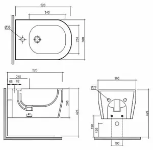 Биде подвесное Olympia Tutto evo белый TUE220101 Биде подвесное Olympia Tutto evo белый TUE220101, 2