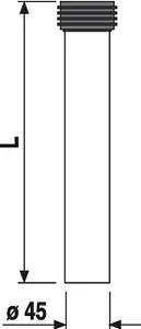 Патрубок к унитазу от бачка Sanit 58.993.00 Патрубок к унитазу от бачка Sanit 58.993.00, 2