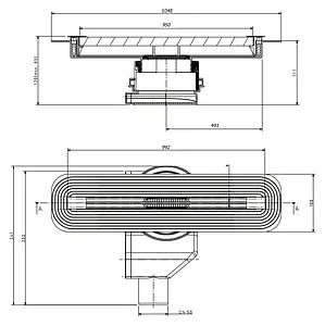 Лоток душевой Set 950мм h=72мм 0.8л/сек Pestan Confluo Slim Line 950 13100036 Лоток душевой Set 950мм h=72мм 0.8л/сек Pestan Confluo Slim Line 950 13100036, 5