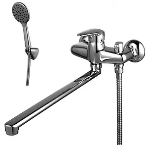 Смеситель для ванны с длинным изливом Lemark Pramen хром LM3317C Смеситель для ванны с длинным изливом Lemark Pramen хром LM3317C, 1