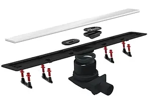 Лоток душевой Set 450мм h=62мм 0.8л/сек Pestan Confluo Frameless White Glass Line 450 13701211 Лоток душевой Set 450мм h=62мм 0.8л/сек Pestan Confluo Frameless White Glass Line 450 13701211, 4