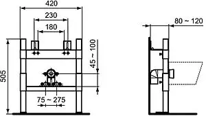 Инсталляция для биде VitrA Frame 880-5800 Инсталляция для биде VitrA Frame 880-5800, 2
