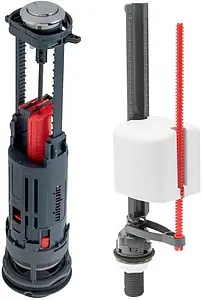 Комплект арматуры для бачка двухрежимный ½" пластик нижний Wirquin ONE 10975008 Комплект арматуры для бачка двухрежимный ½" пластик нижний Wirquin ONE 10975008, 1