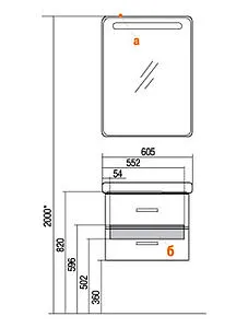 Шкаф-зеркало Aquaton Америна 60 R белый 1A135302AM01R Шкаф-зеркало Aquaton Америна 60 R белый 1A135302AM01R, 2