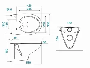 Комплект 5 в 1 Santek Бореаль 1WH501544 с кнопкой хром глянцевый Комплект 5 в 1 Santek Бореаль 1WH501544 с кнопкой хром глянцевый, 3