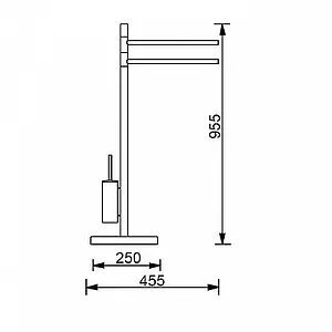 Стойка для аксессуаров Aquanet хром 8060 Стойка для аксессуаров Aquanet хром 8060, 2