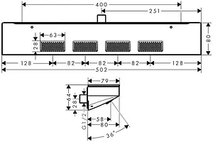 Плечевой душ с полкой Hansgrohe Rainfinity 500 1jet белый матовый/графит 26243700 Плечевой душ с полкой Hansgrohe Rainfinity 500 1jet белый матовый/графит 26243700, 2