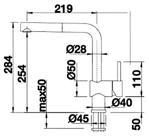 Смеситель для кухни с выдвижным изливом Blanco Linus-S хром 514023 Смеситель для кухни с выдвижным изливом Blanco Linus-S хром 514023, 5