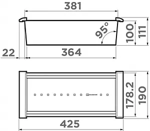 Коландер Omoikiri CO-02-PVD-GM вороненая сталь 4999004 Коландер Omoikiri CO-02-PVD-GM вороненая сталь 4999004, 2
