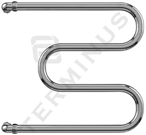 Полотенцесушитель водяной Terminus М-образный AISI 25 500х600 полированная сталь 4620768880506 Полотенцесушитель водяной Terminus М-образный AISI 25 500х600 полированная сталь 4620768880506, 1
