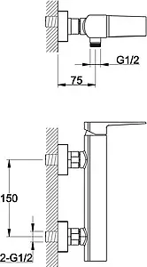 Смеситель для душа BelBagno Arlie хром ARL-ESDM-CRM Смеситель для душа BelBagno Arlie хром ARL-ESDM-CRM, 2