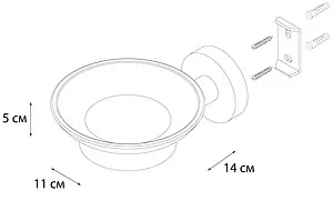 Мыльница Fixsen Modern сатин FX-51508 Мыльница Fixsen Modern сатин FX-51508, 3