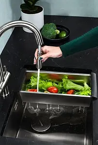 Коландер Omoikiri CO-02-PVD-GM вороненая сталь 4999004 Коландер Omoikiri CO-02-PVD-GM вороненая сталь 4999004, 3