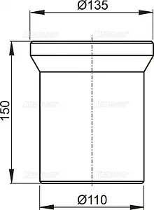 Патрубок для унитаза AlcaPlast A91-150 Патрубок для унитаза AlcaPlast A91-150, 2