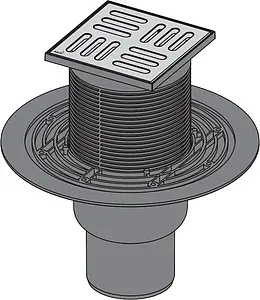 Трап вертикальный Set AlcaPlast 100x100мм APV201 Трап вертикальный Set AlcaPlast 100x100мм APV201, 3