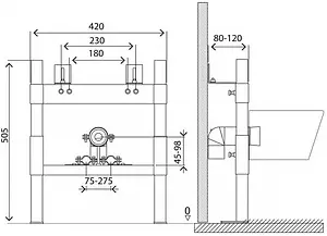 Инсталляция для биде BelBagno BB024-BD Инсталляция для биде BelBagno BB024-BD, 2