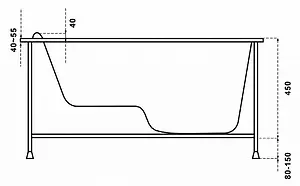 Ванна акриловая Bas Рио 105х70 В 00046 Ванна акриловая Bas Рио 105х70 В 00046, 4
