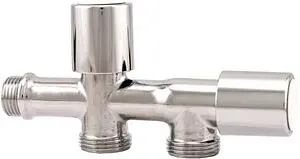 Вентиль регулирующий двойной для подключения бытовой техники ½"н x ¾"н x ¾"н хром Itap 2400012 Вентиль регулирующий двойной для подключения бытовой техники ½"н x ¾"н x ¾"н хром Itap 2400012, 1