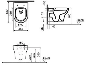 Унитаз подвесной безободковый VitrA Zentrum Rоund SmoothFlush белый 7786B003-0075 Унитаз подвесной безободковый VitrA Zentrum Rоund SmoothFlush белый 7786B003-0075, 2