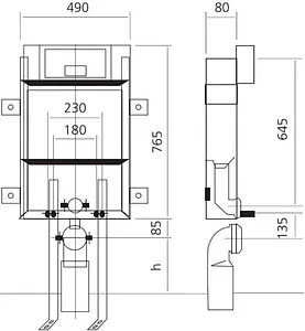Смывной бачок скрытого монтажа Toni Arti TA-02 Смывной бачок скрытого монтажа Toni Arti TA-02, 2