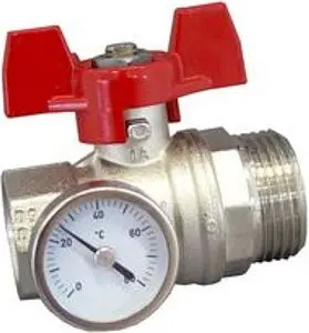 Кран шаровый с термометром ¾"в x 1"н Oventrop 1406483 Кран шаровый с термометром ¾"в x 1"н Oventrop 1406483, 3