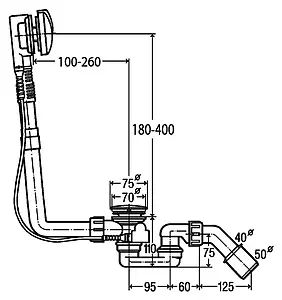 Слив-перелив для ванны Viega 6387.35 хром 311537 Слив-перелив для ванны Viega 6387.35 хром 311537, 2