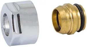 Концовка для медных труб ¾"ек x 15x1.0мм Schlosser хром 602500001.01 Концовка для медных труб ¾"ек x 15x1.0мм Schlosser хром 602500001.01, 1