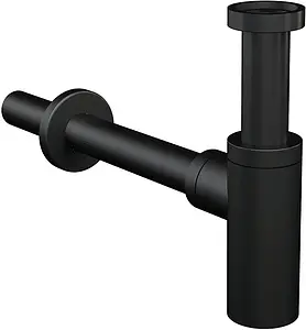 Сифон бутылочный для раковины AlcaPlast чёрный матовый A400BLACK Сифон бутылочный для раковины AlcaPlast чёрный матовый A400BLACK, 1