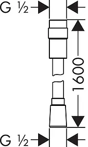 Шланг для душа Hansgrohe Isiflex с регулировкой напора 160см хром 28248000 Шланг для душа Hansgrohe Isiflex с регулировкой напора 160см хром 28248000, 2