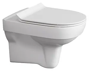 Унитаз подвесной безободковый Cersanit City New Clean On белый S-MZ-CITY-COn-S-DL-w Унитаз подвесной безободковый Cersanit City New Clean On белый S-MZ-CITY-COn-S-DL-w, 1