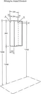 Шкаф Aquaton Оливия 35 L грей/дуб ойстер 1A254703OLUGL Шкаф Aquaton Оливия 35 L грей/дуб ойстер 1A254703OLUGL, 2