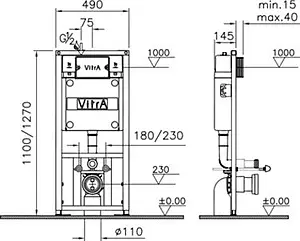 Комплект 5 в 1 VitrA S20 Rim-Ex 9004B003-7202 с кнопкой Loop 740-0580 хром глянцевый Комплект 5 в 1 VitrA S20 Rim-Ex 9004B003-7202 с кнопкой Loop 740-0580 хром глянцевый, 2
