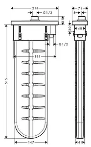 Подключение лейки на борт ванны Hansgrohe sBox Square полированное золото 28010990 Подключение лейки на борт ванны Hansgrohe sBox Square полированное золото 28010990, 2