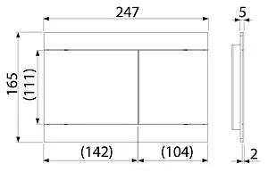 Клавиша смыва для унитаза AlcaPlast FLAT FUN-ANTIC бронза Клавиша смыва для унитаза AlcaPlast FLAT FUN-ANTIC бронза, 2