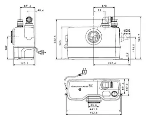 Канализационная насосная установка Grundfos Sololift2 WC-1 97775314 Канализационная насосная установка Grundfos Sololift2 WC-1 97775314, 4