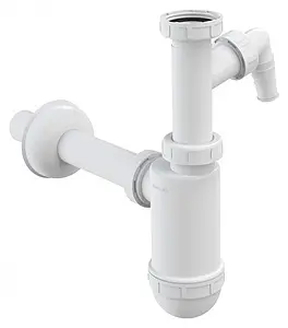 Сифон бутылочный для раковины AlcaPlast белый A430P Сифон бутылочный для раковины AlcaPlast белый A430P, 1