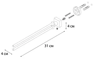 Полотенцедержатель Fixsen Kvadro хром FX-61302A Полотенцедержатель Fixsen Kvadro хром FX-61302A, 3
