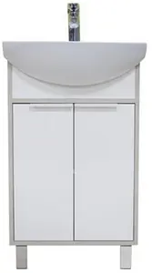 Тумба-умывальник напольная Aquaton Рико 50 белый/ясень фабрик 1A2124K1RIB90 Тумба-умывальник напольная Aquaton Рико 50 белый/ясень фабрик 1A2124K1RIB90, 1