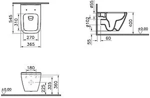 Комплект 5 в 1 VitrA Integra Square Rim-Ex 9856B003-7207 с кнопкой хром глянцевый Комплект 5 в 1 VitrA Integra Square Rim-Ex 9856B003-7207 с кнопкой хром глянцевый, 4