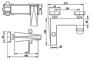 Смеситель для ванны Bravat Iceberg хром F676110C-01 Смеситель для ванны Bravat Iceberg хром F676110C-01, 2