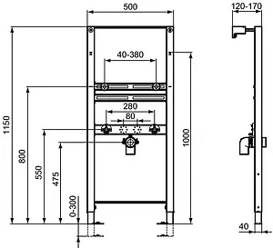 Инсталляция для раковины Ideal Standard Prosys R010267 Инсталляция для раковины Ideal Standard Prosys R010267, 2