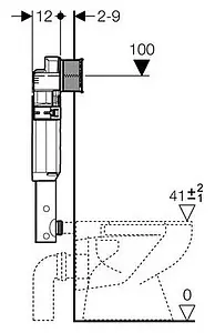 Смывной бачок скрытого монтажа Geberit Sigma 12 109.300.00.5 Смывной бачок скрытого монтажа Geberit Sigma 12 109.300.00.5, 3
