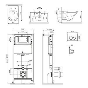 Комплект 6 в 1 Am.Pm Inspire FlashClean IS49051.501700 с кнопкой хром глянцевый Комплект 6 в 1 Am.Pm Inspire FlashClean IS49051.501700 с кнопкой хром глянцевый, 2
