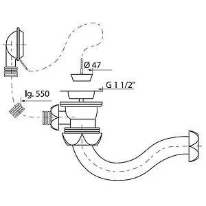 Слив-перелив для ванны Wirquin хром 30718058 Слив-перелив для ванны Wirquin хром 30718058, 2