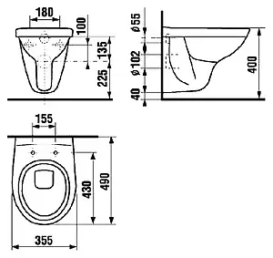Унитаз подвесной Jika Lyra белый 8.2137.2.000.000.1 Унитаз подвесной Jika Lyra белый 8.2137.2.000.000.1, 2