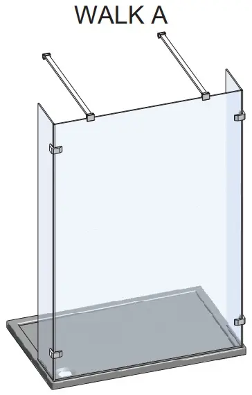 Душевое ограждение 1000мм прозрачное стекло Roltechnik Walk WALK A/1000 934-1000000-00-02 Душевое ограждение 1000мм прозрачное стекло Roltechnik Walk WALK A/1000 934-1000000-00-02, 3