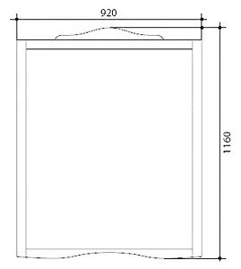Зеркало Kerasan Retro 92 орех 734540 Зеркало Kerasan Retro 92 орех 734540, 2