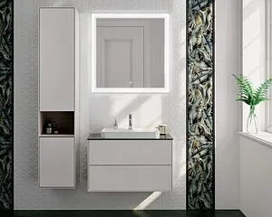 Шкаф-пенал подвесной Kerama Marazzi Plaza Modern белый/дуб орегон PLB.M.170\WHT Шкаф-пенал подвесной Kerama Marazzi Plaza Modern белый/дуб орегон PLB.M.170\WHT, 3